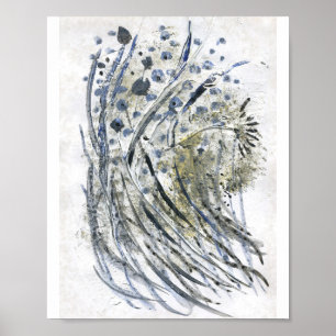 Poster Planta acrílica e vegetal de pintura moderna