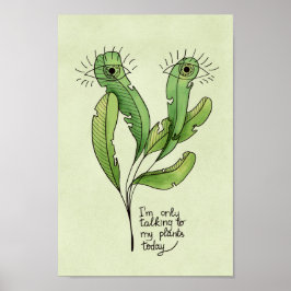 Poster Planta amante trocadilheira, jardineiro introverti