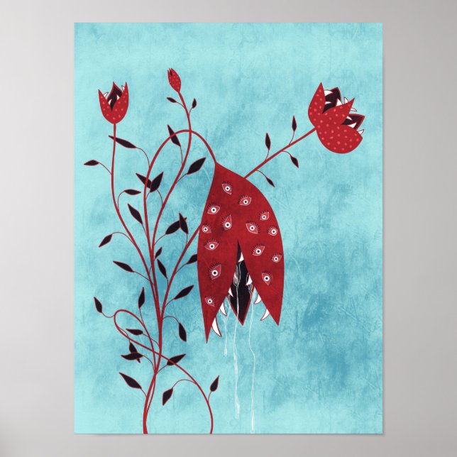 Poster Planta Carnívora Horror Art (Frente)