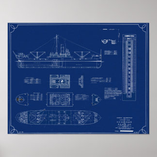 Poster Planta da Nave de Carga do Lago SS War Dance