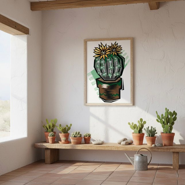 Poster Planta De Cactus Em Um Pote (Criador carregado)