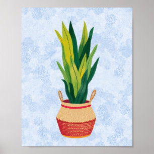 Poster Planta de Cobra azul pintada