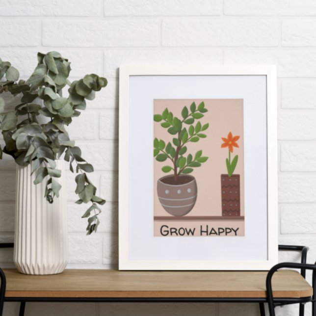 Poster Planta Feliz Cresce (Criador carregado)
