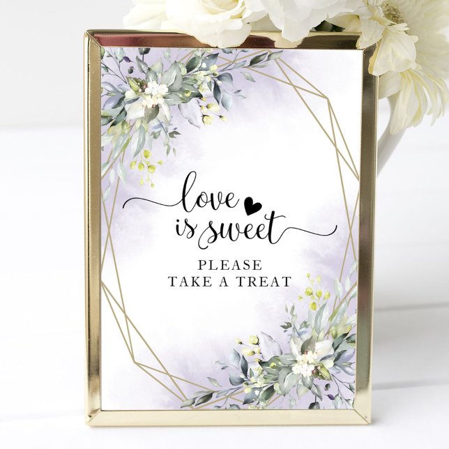 Poster Planta Geométrica Eucalipto O Amor É Doce Placa (Criador carregado)