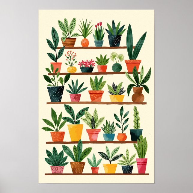 Poster Planta Mãe Watercolor (Frente)