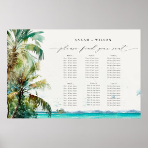 Poster Plantação de Boas-Vindas de Palmeiras de Praia