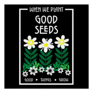 Póster Plantando Boas Sementes De Motivação
