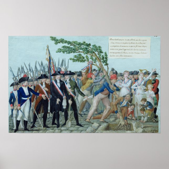 Póster Plantar uma árvore da liberdade, c.1789 (Frente)
