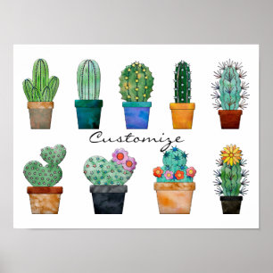 Poster Plantas De Cactus Associadas Thunder_Cove