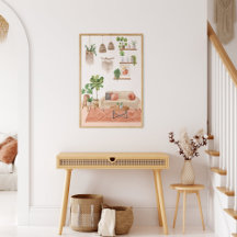 Plantas de Casa em Aquarela em Casa Estilo Boêmio