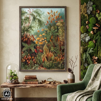 Póster Plantas de Musgo Antigo por Ernst Haeckel, Muscina