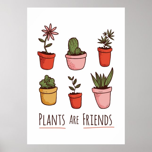 Poster Plantas De Sobreposição São Amigos (Frente)