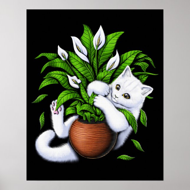 Poster Plantas para gatos e cascas (Frente)