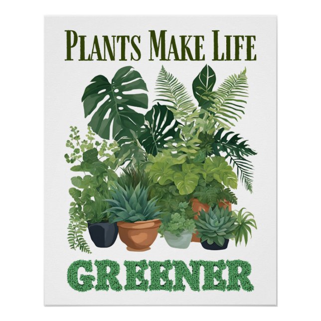 Póster Plantas Tornem a Vida Mais Verde (Frente)