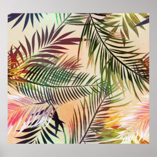 Poster Plantas Tropicais de abstrato: Ilustração da safra