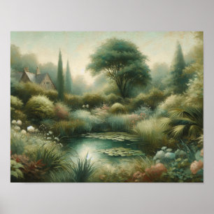 Poster Plantas Verdes Da Vintage Garden
