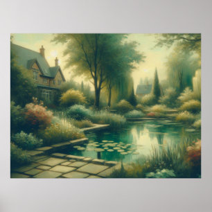 Poster Plantas Verdes Da Vintage Garden