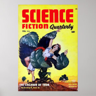 Poster Plantas Vintage Science Ficating Man