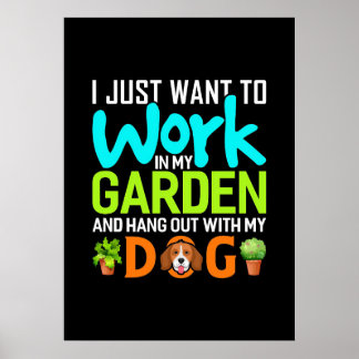 Poster Plante Em Meu Jardim Com Meu Cachorro