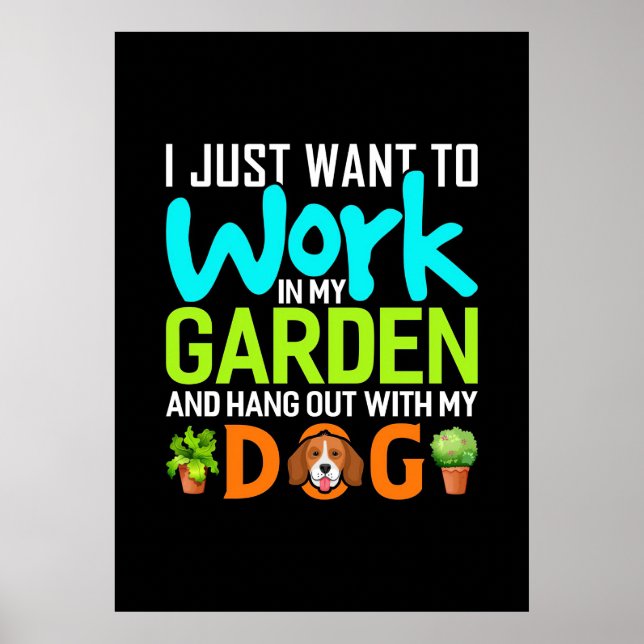 Poster Plante Em Meu Jardim Com Meu Cachorro (Frente)