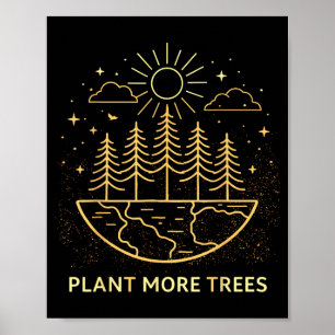Poster Plante Mais Árvores Dia da Terra Natureza Ambienta