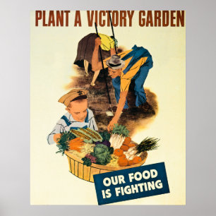 Póster Plante um jardim de vitória - vintage WW2
