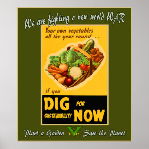 Póster Plante um jardim - salvar o planeta