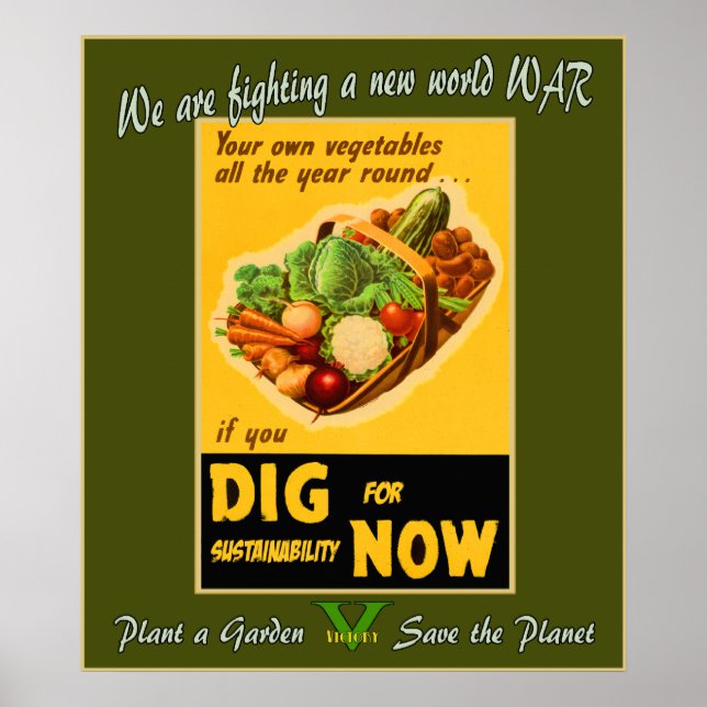 Póster Plante um Jardim - Salve o Planeta (Frente)