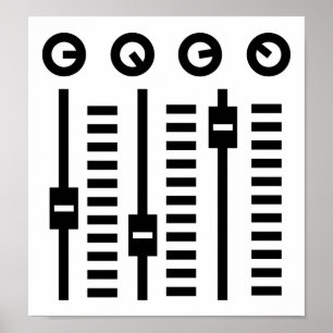 Póster Plataforma giratória do DJ