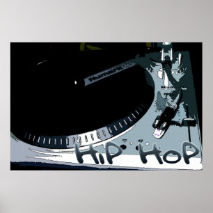 Póster Plataforma giratória do hip-hop
