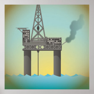 Póster Plataforma petrolífera