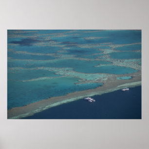 Póster Plataformas de mergulho perto do recife, barreira 