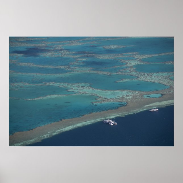 Póster Plataformas de mergulho perto do recife, Grande Ba (Frente)