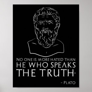 Poster Platão Cita Sobre A Verdade - Grego Antigo
