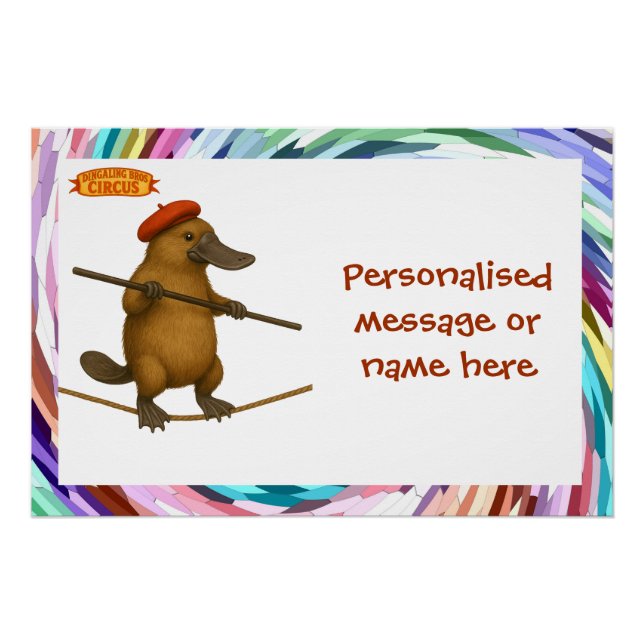 Póster Plato platypus tightrope walker (Frente)