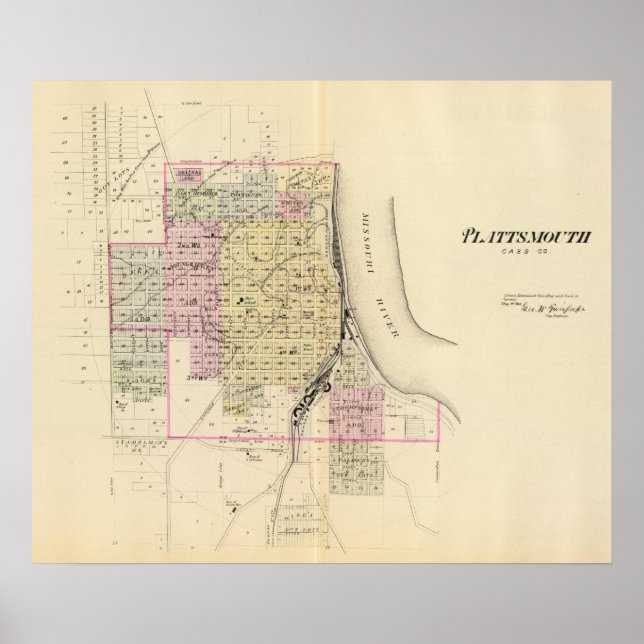 Póster Plattsmouth, Nebraska (Frente)
