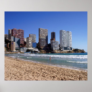 Póster Playa de Levante de Benidorm, España