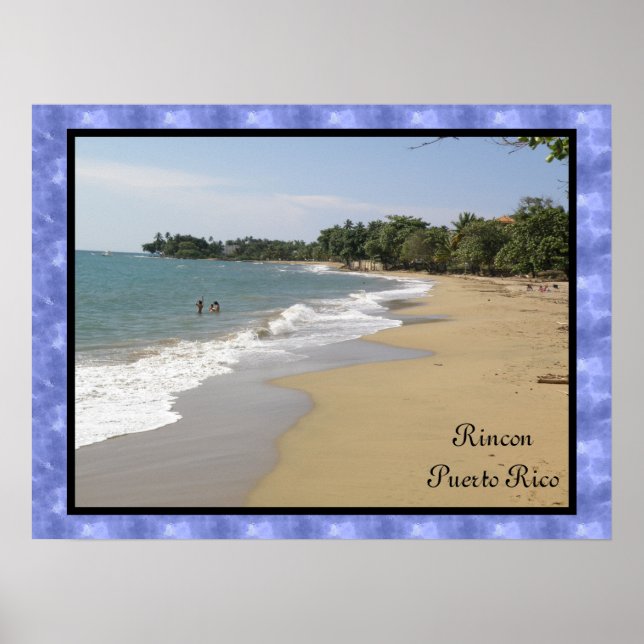 Poster Playa de Rincon En Porto Rico (Frente)