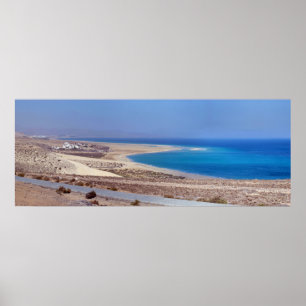Póster Playa de Sotavento en Fuerteventura