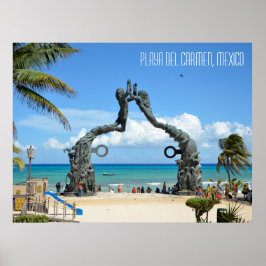 Poster Playa del Carmen Riviera Maya Viagem do México