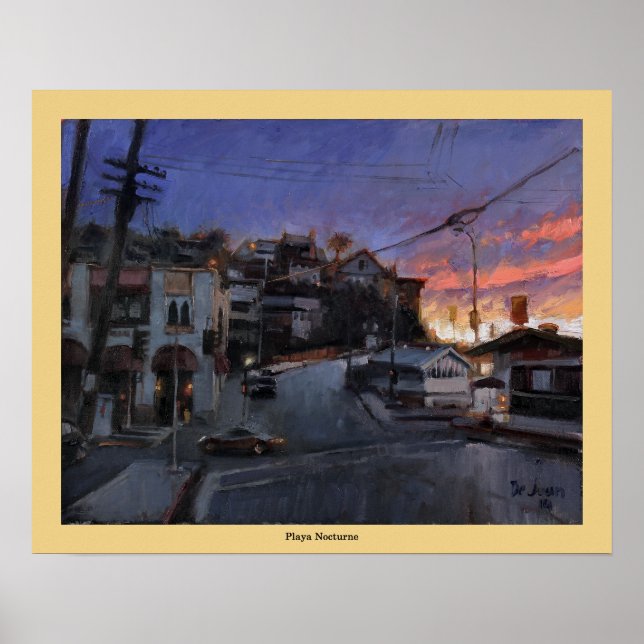 Póster Playa Nocturne - Jose L. de Juan (Frente)