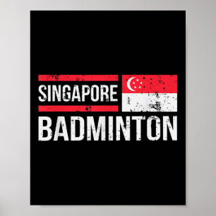 Poster Playe desportiva desportiva de Badminton de Singap