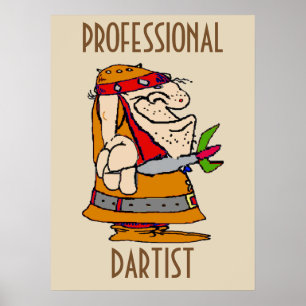 Poster Player de dardos profissional, editar texto