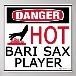 Póster Player de Sax Bari Quente