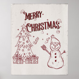 Poster Playful Merry Christmas