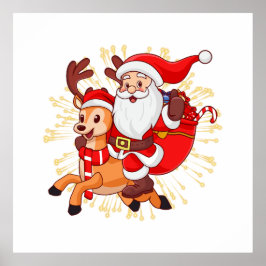 Poster **"Playful Santa Claus Design – Fun and Festive Ch