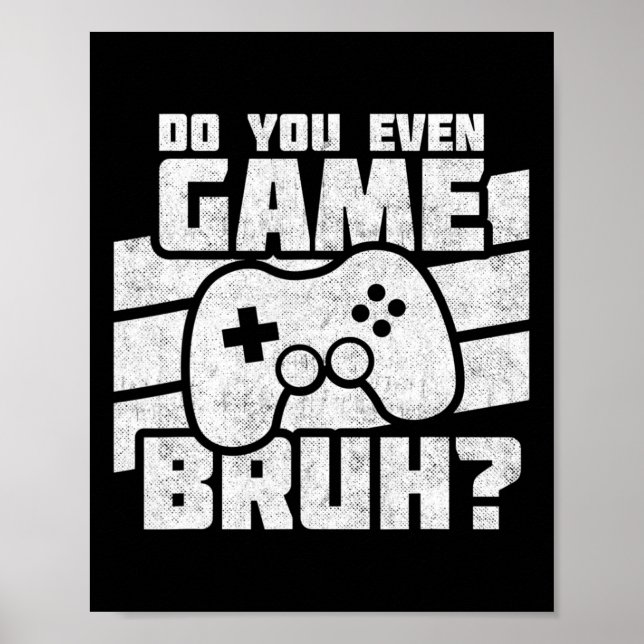 Poster Playing Video Games - Pc Console Gaming - Funny Vi (Frente)