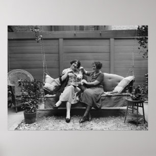 Póster Playtime da caniche, 1920