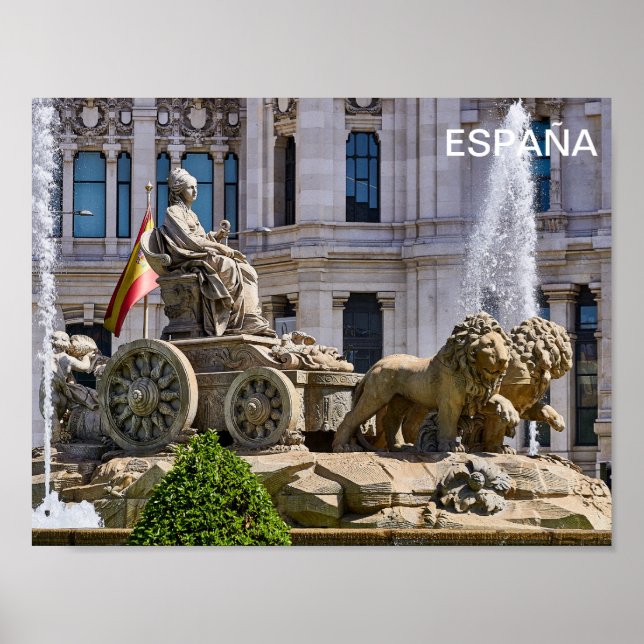 póster Plaza Cibeles de Madrid, España (Frente)