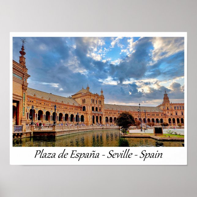Poster Plaza de España Seville Espanha Europa (Frente)